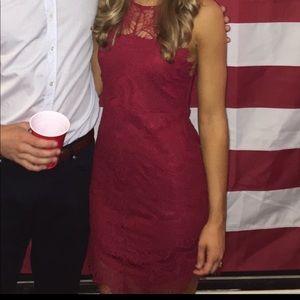 Free People Red Lace Dress